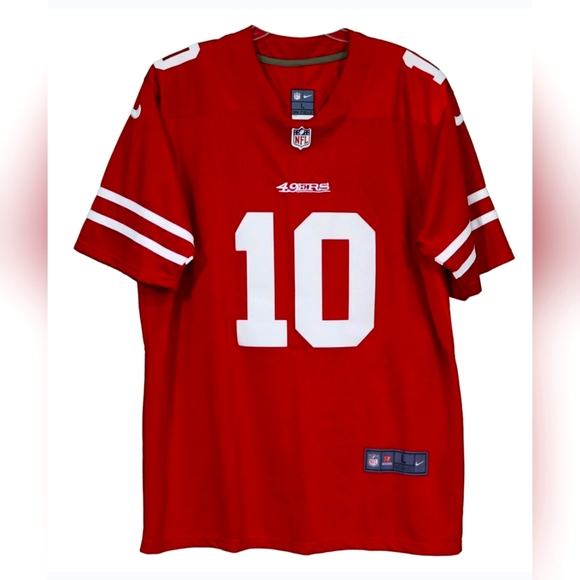 San Francisco 49ers Jimmy Garoppolo Jersey #10 NFL NIKE on filed jersey L - Picture 1 of 10